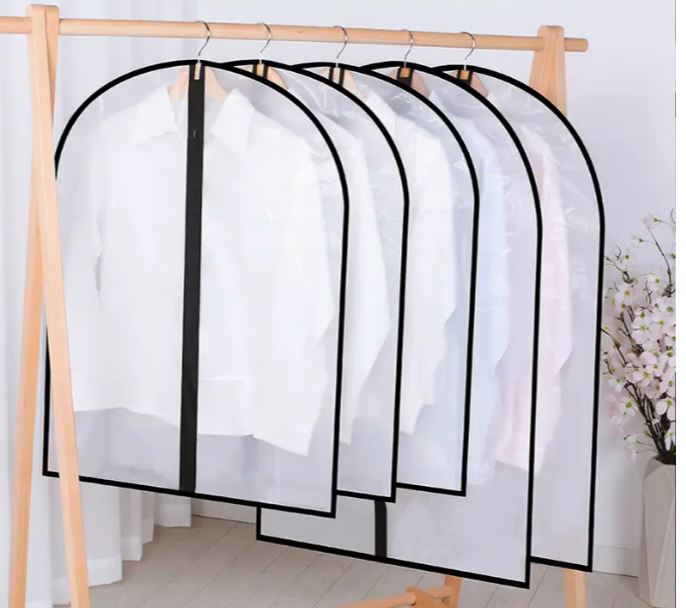 put leather apparel on a hanger and then leave in a closet